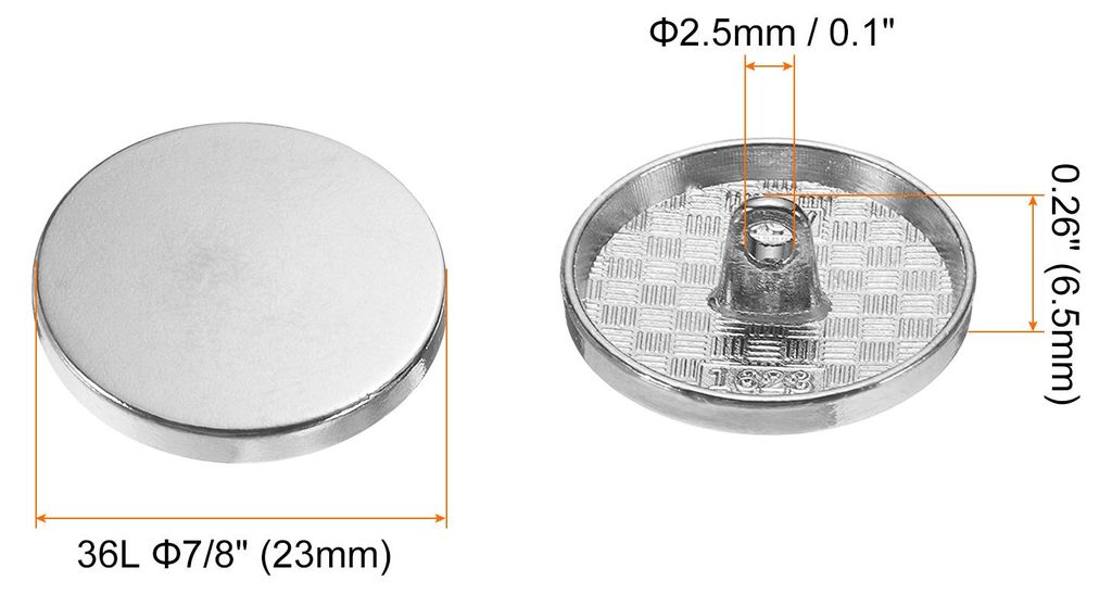 30 Stš¹ck Kn?pfe 23mm Metall Flache Buttons zum Ann?hen Runde Bastelkn?pfe fš¹r Bekleidung Hosen Mantel Jacken Blazer Hemd Anzš¹ge Dekorieren...