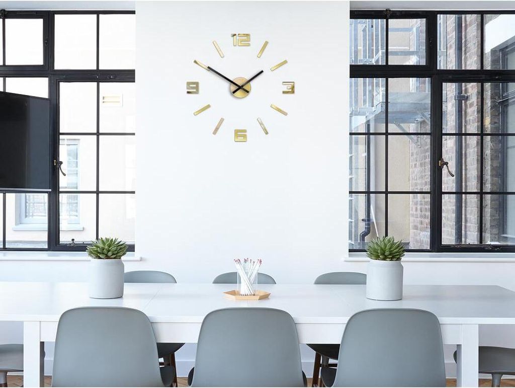 ModernClock, wanduhr, wanduhr goldener spiegel groß,Arabik, Produktbild 5