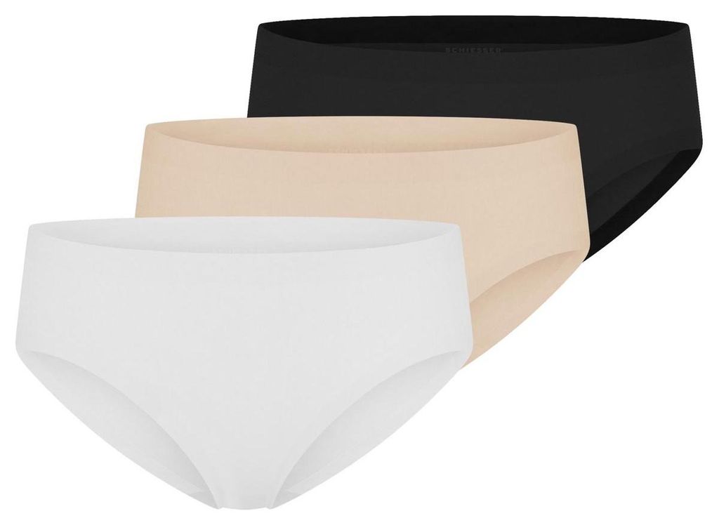 Schiesser 3er Pack Invisible Baumwolle Slip Aus softem, natürlichem Material mit hohem Baumwoll-Anteil, Komplett nahtlos verarbeitet, dadurch unsi...