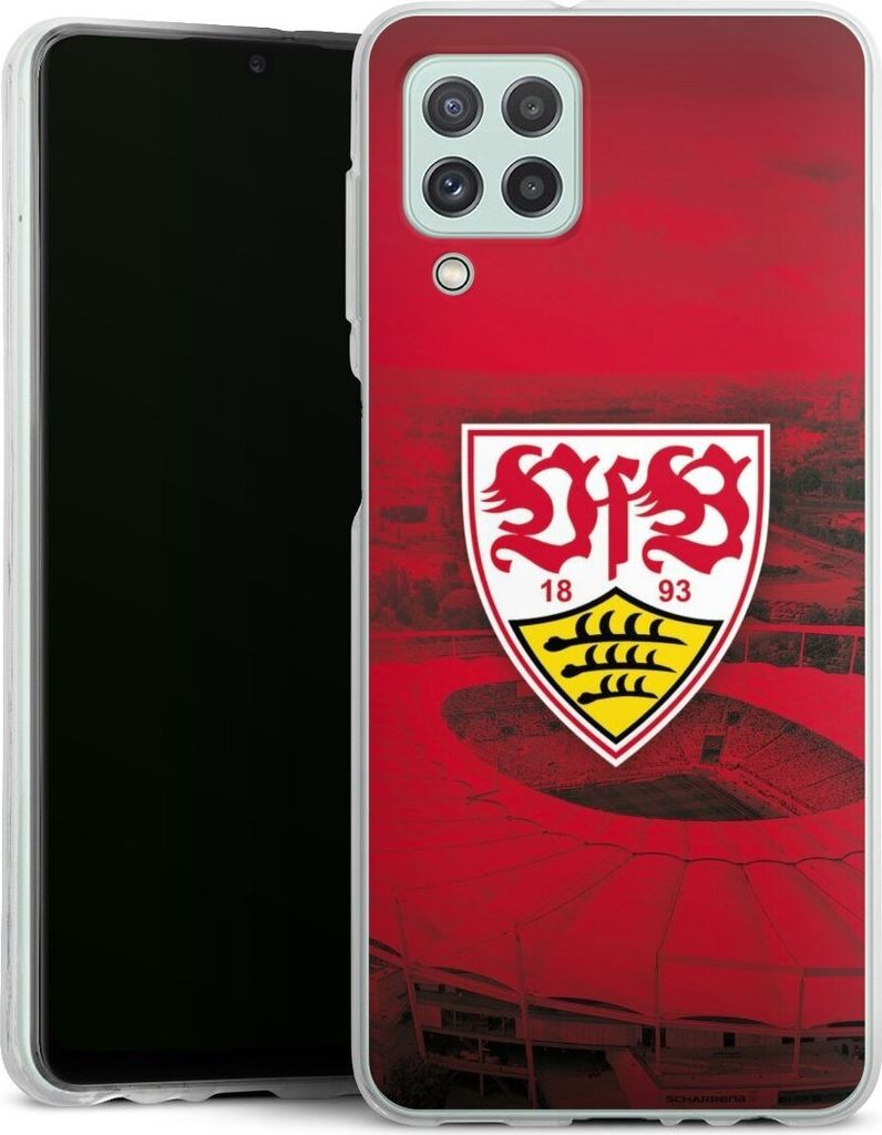 DeinDesign Handyhülle für Samsung Galaxy A22 4G Silikon Hülle Case Smartphone Schutzhülle Offizielles Lizenzprodukt Stadion VfB Stuttgart
