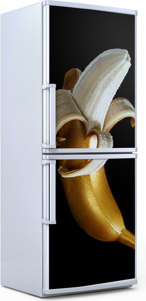 Kühlschrankdekoration 70x180 cm Aufkleber auf dem Kühlschrank - Goldenes Gemüse Früchte