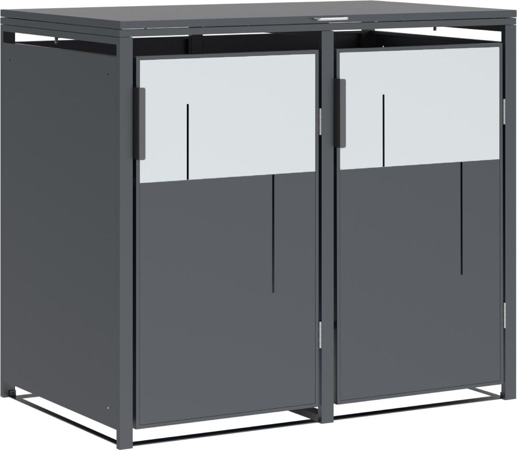 Westmann Tonus 2 Metall Mülltonnenbox 2er 2x240 L Anthrazit