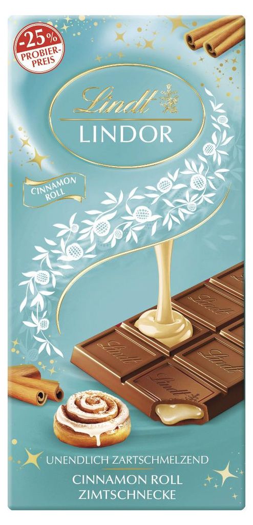 Lindt Lindor, cynamonowe rolki, mleczna czekolada, Zdjęcie produktu 