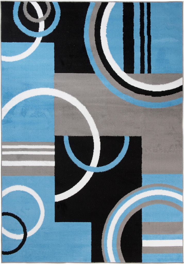 Tapis MAYA Moderne Crème Gris Bleu Chambre à coucher  160 x Image du produit 