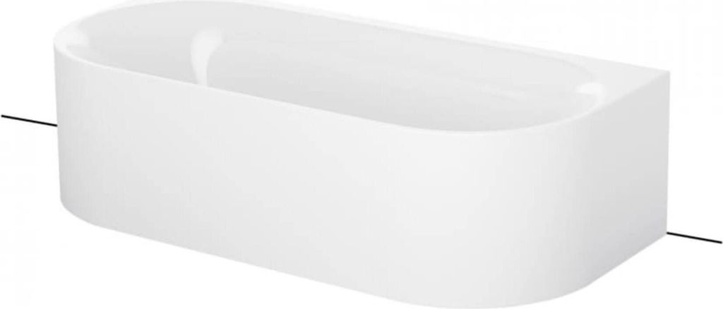 Bette Lux Oval I half vrijstaand bad 2-persoons 190x95cm glans wit plaatstaal