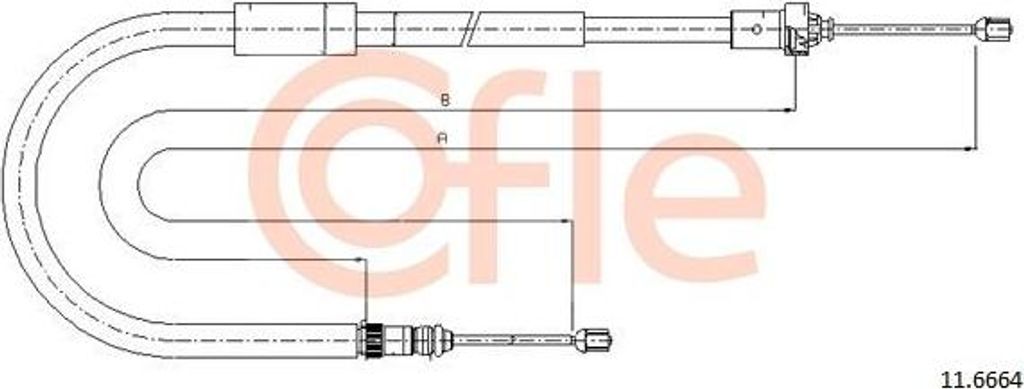 COFLE 11.6664 Seilzug, Handbremse OE 8200214752 kompatibel mit Modus