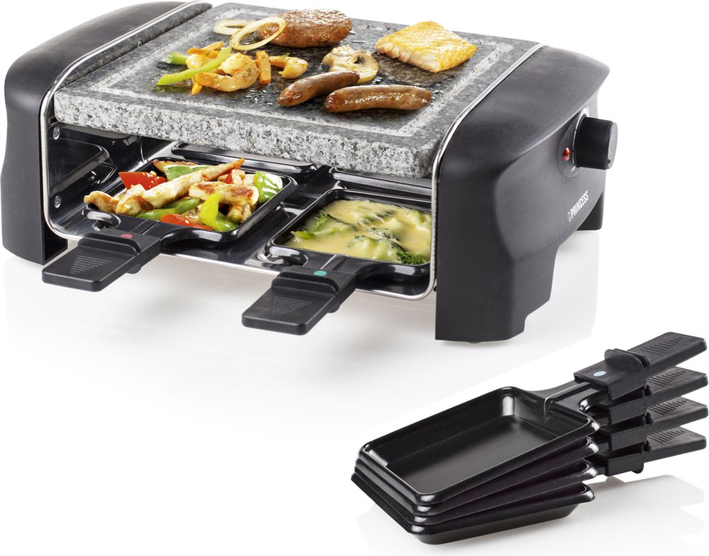 Raclette pre 2 - 4 osoby, štvorcová kamenná doska 21x21cm Obrázok produktu 