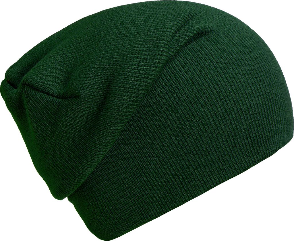 Wintermütze klassische Slouch Beanie one size - Tannengrün