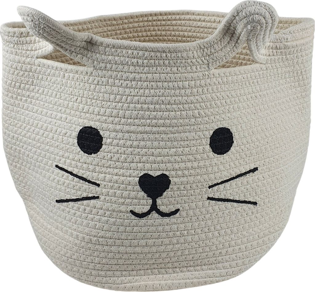 Sesua Aufbewahrungskorb Katze Baumwolle 40x35 cm