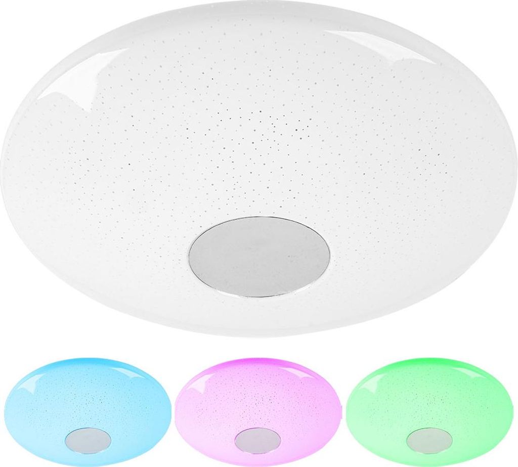 EGLO connect LED Deckenleuchte Voltago-C, 1 flammige Deckenlampe mit Kristall-Effekt, Lichtfarbe (warmweiß ? kaltweiß), RGB, dimmbar, Wohnzimmerl...
