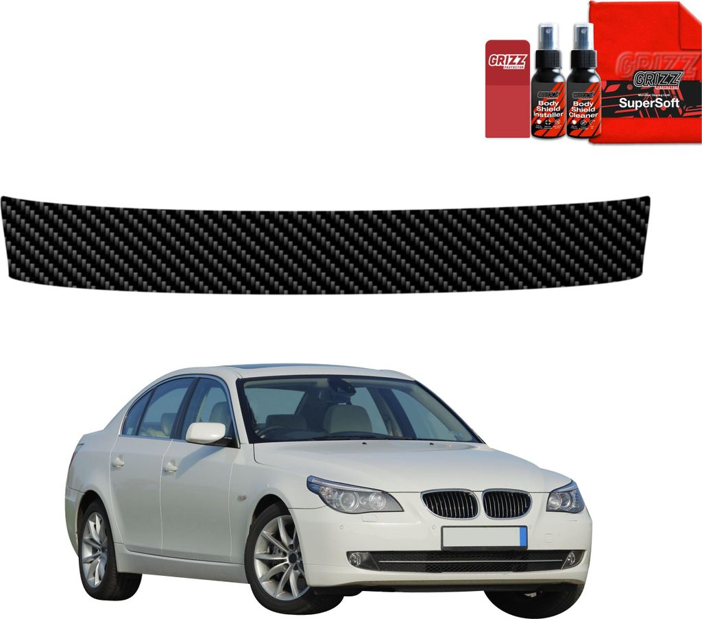 Kohlenstoff Schutzfolie Grizz Protector für Ladekante - BMW 5 E60 Sedan 4D (2007-2010)
