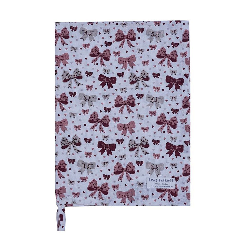 Krasilnikoff Danish Design - Geschirrtuch / Trockentuch / Küchentuch - KW13537 - Bow, Red