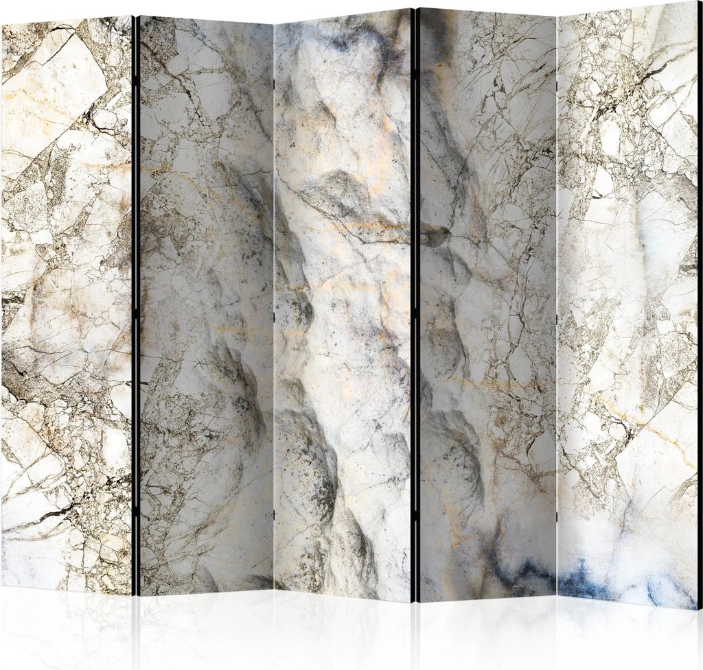5-teiliger Einseitiger Vlies Paravent - Marble Mystery II 225x172 cm Muster f-C-0146-z-c