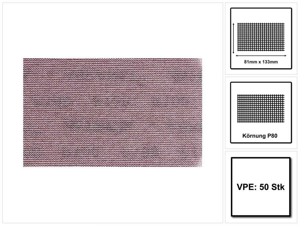 Mirka ABRANET brúsne pásy Grip 81x133mm P80 50 ks ( Obrázok produktu 