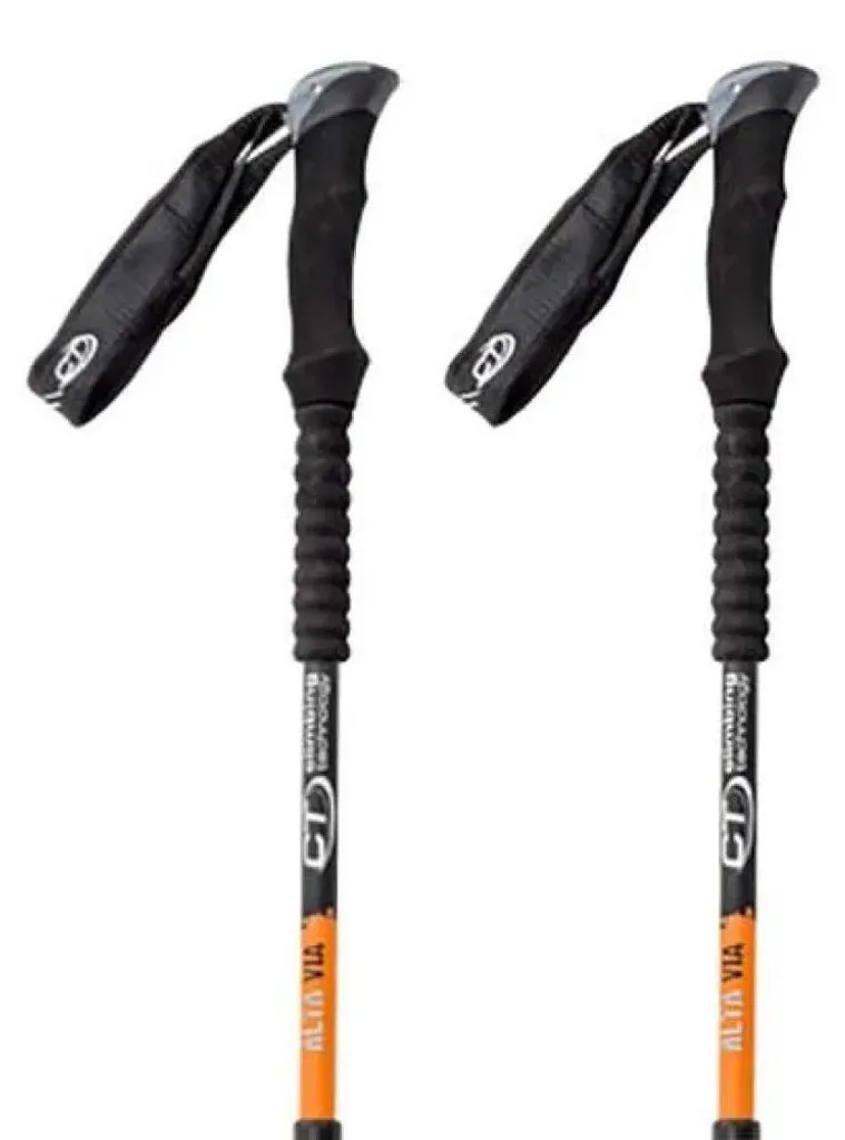 Bâtons Alta Via Noir ultra-résistants 66-135 cm Climbing Technology