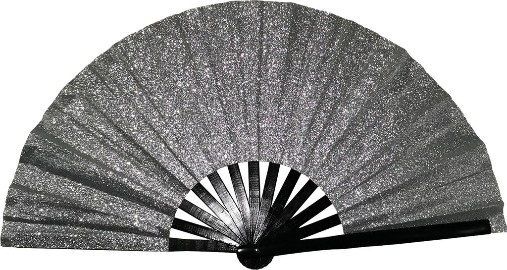 Großer, faltbarer, glänzender Handventilator mit Aufbewahrungstasche, ultraleicht, tragbar, dekorativer Handventilator für Cosplay-Partys
