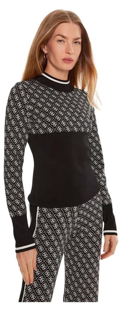 Guess Pullover im Sportbekleidungsdesign der Serie 4G mit Cheminee-Stil