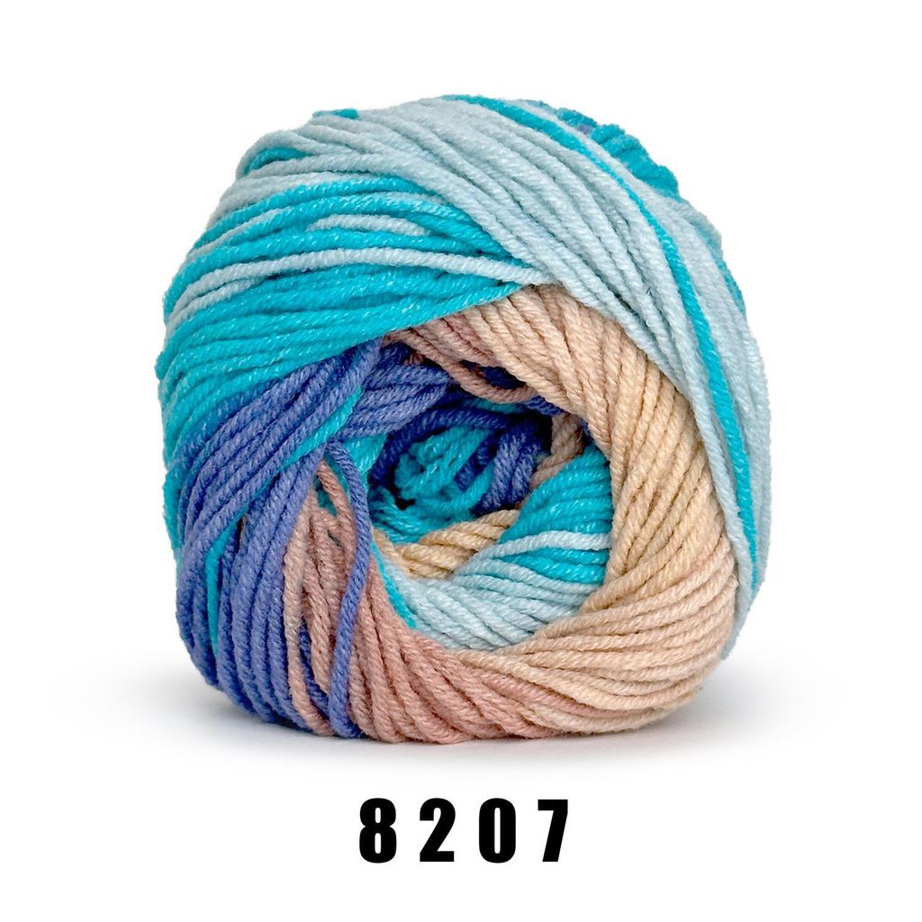 YarnArt Jeans Crazy 8207 blau-braun-Töne Produktbild 