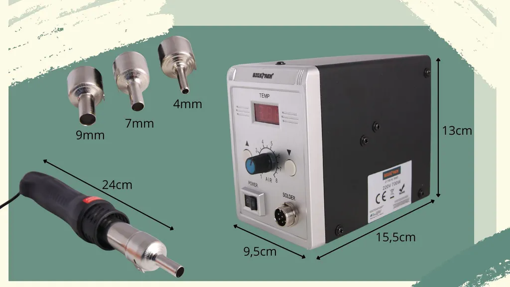Solution soudure plastique efficace : station air chaud 700W réglable - 4