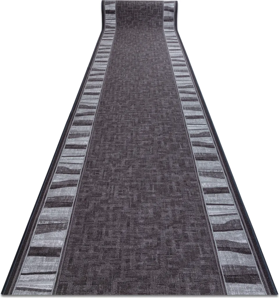 Tapis de passage LINEA gris 67x120 cm idéal pour sécuriser un couloir sombre