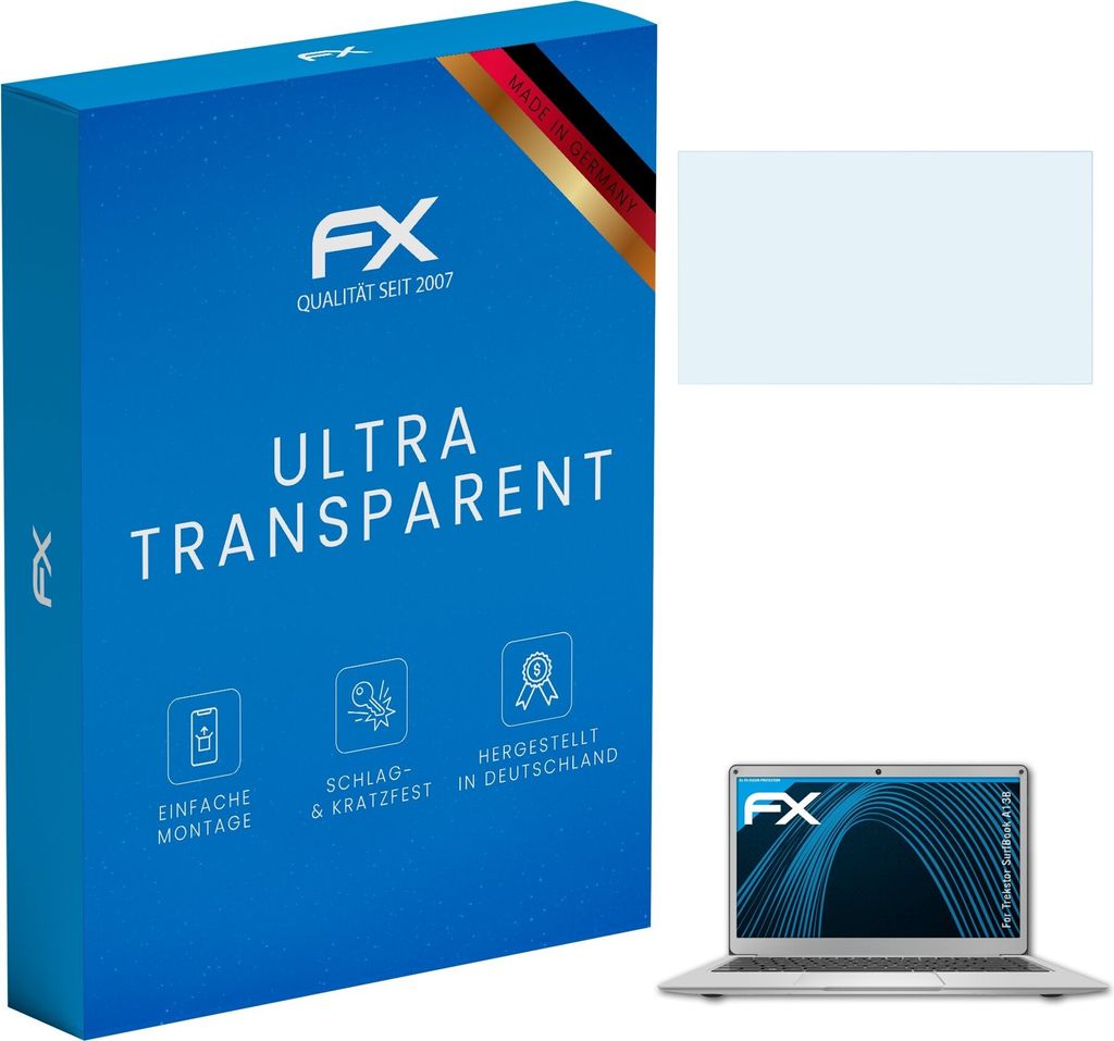 atFoliX FX-Clear 2x Schutzfolie kompatibel mit Trekstor SurfBook A13B Displayschutzfolie
