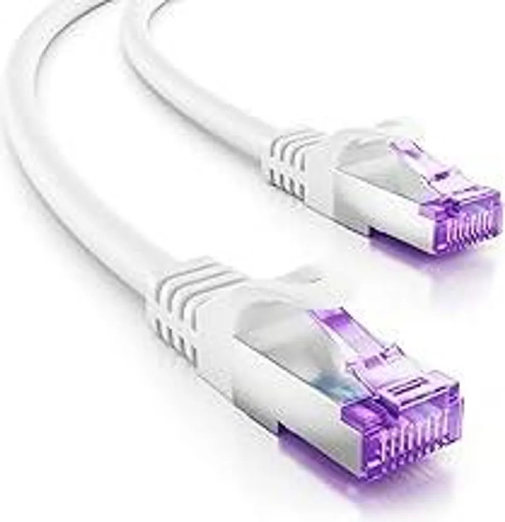Cavo di rete CAT7 da 3,0 m - 10 Gigabit - Cavo patch RJ45 Cavo Ethernet (rame, schermatura SFTP PiMF) - per LAN ad alta velocità DSL Switch Modem Router Patch panel CAT7 CAT6 CAT5 - Bianco