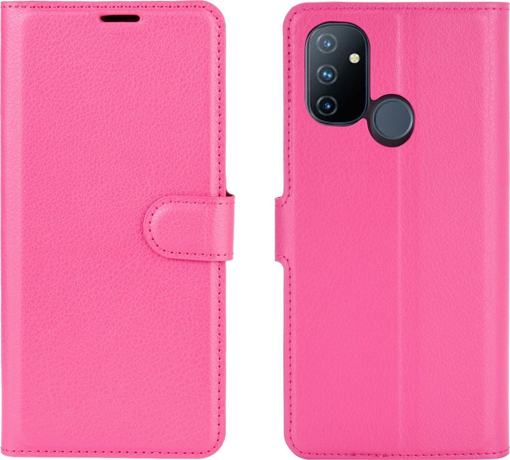 Mobigear Classic OnePlus Nord N100 Hülle Klapphülle Geldbörse - Magenta