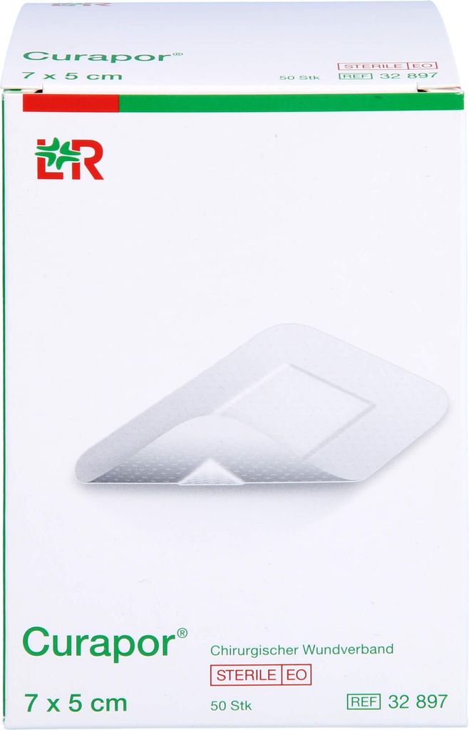 Curapor medicazione sterile 5 x 7 cm, 50 cerotti Immagine del prodotto 
