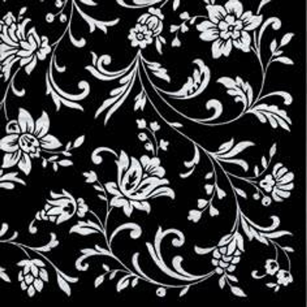 Servietten 24x24 cm - Arabesque Black black-white Produktbild 