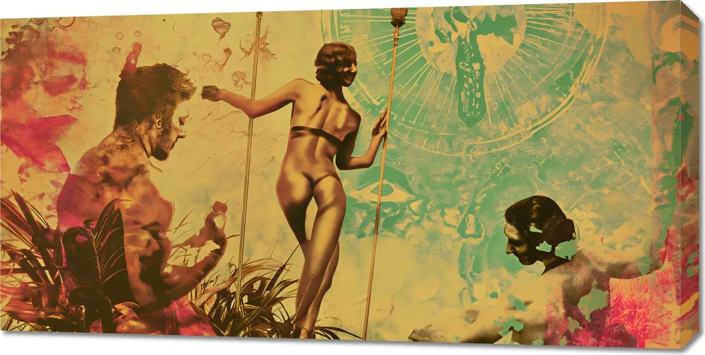 Tableau sur Toile 100 x 50 cm Synthèse avec le monde Haute Définition