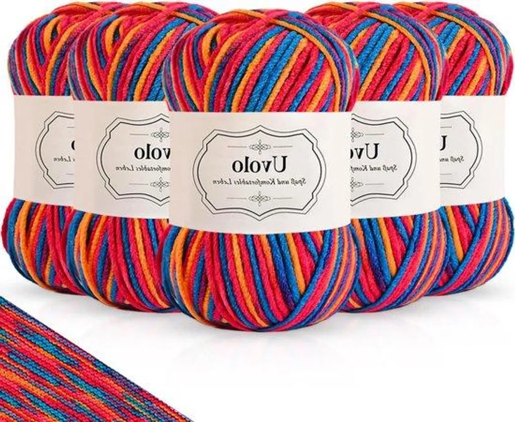 Pelote multicolore 250g arc-en-ciel pour couvertures et écharpes