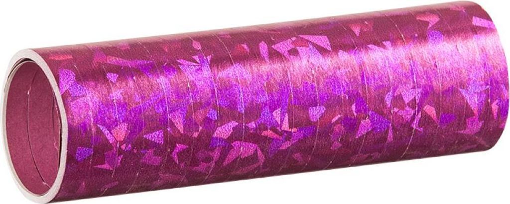 Luftschlangen "Holografisch" 4m / 1 Rolle | Pink