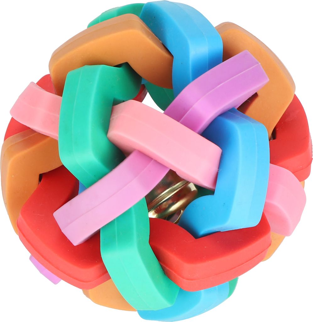 Hundespielzeug mit Quietsche & Glocke, farbig, weich, für interaktives Spielen, Hundezubehör