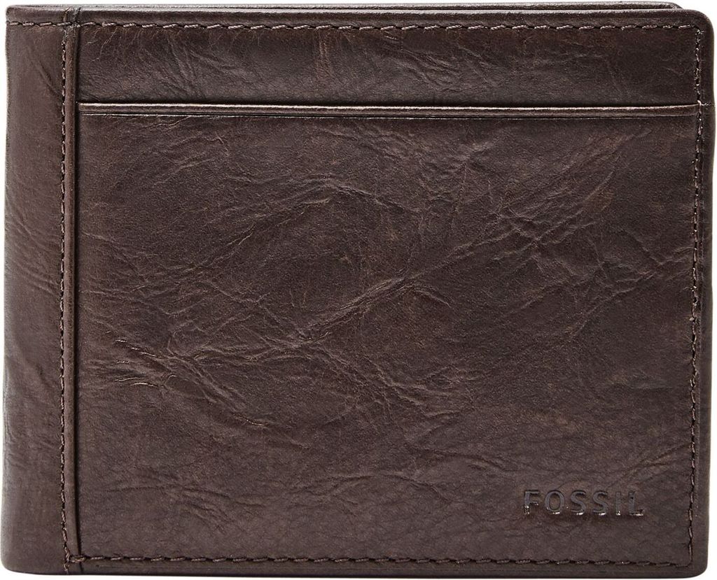 FOSSIL Leder Kartenhalter Neel Bifold With Flip ID Brown braun