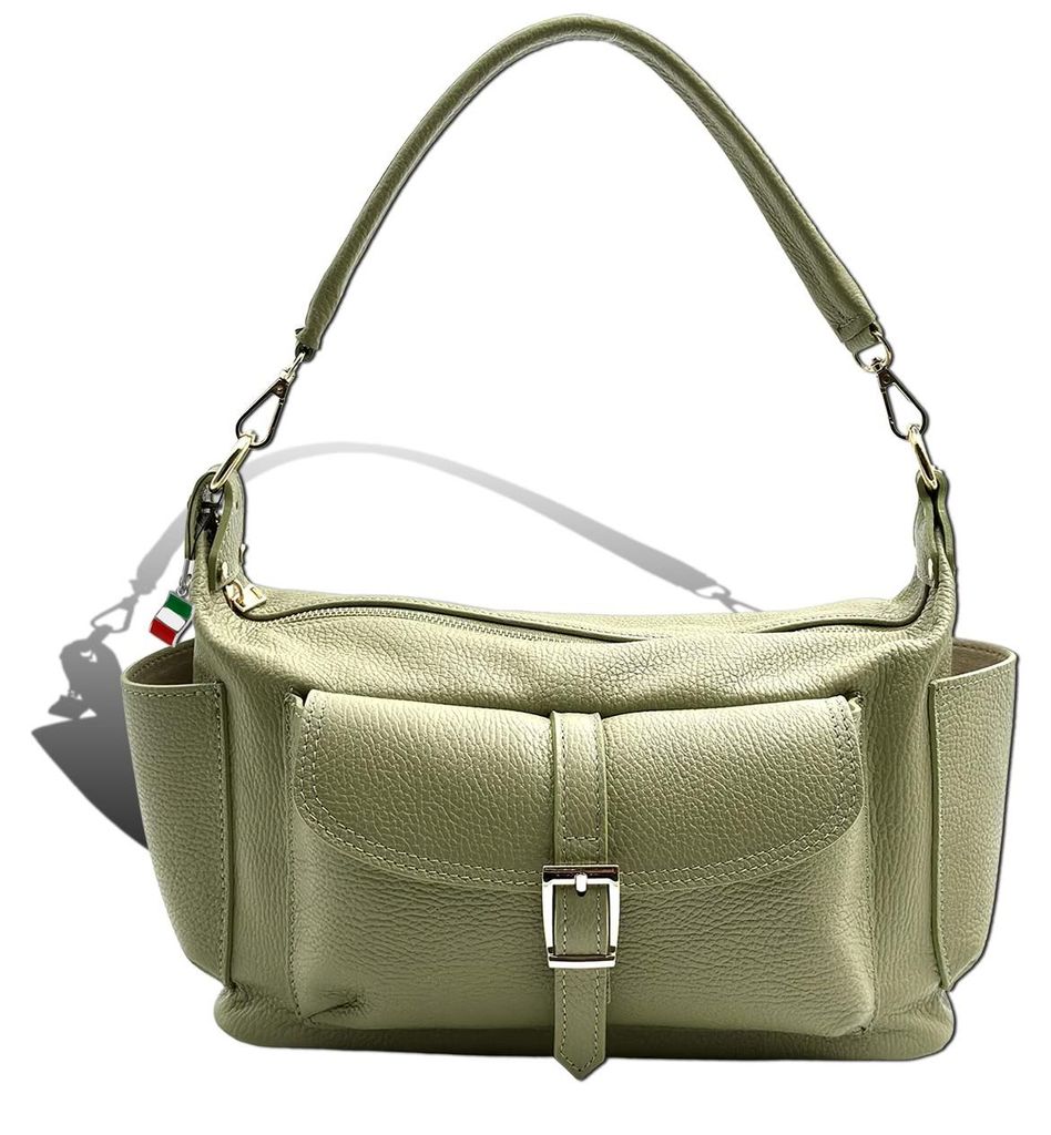 Florence Damen Schultertasche Echtleder Tasche grün D2OTF860L3