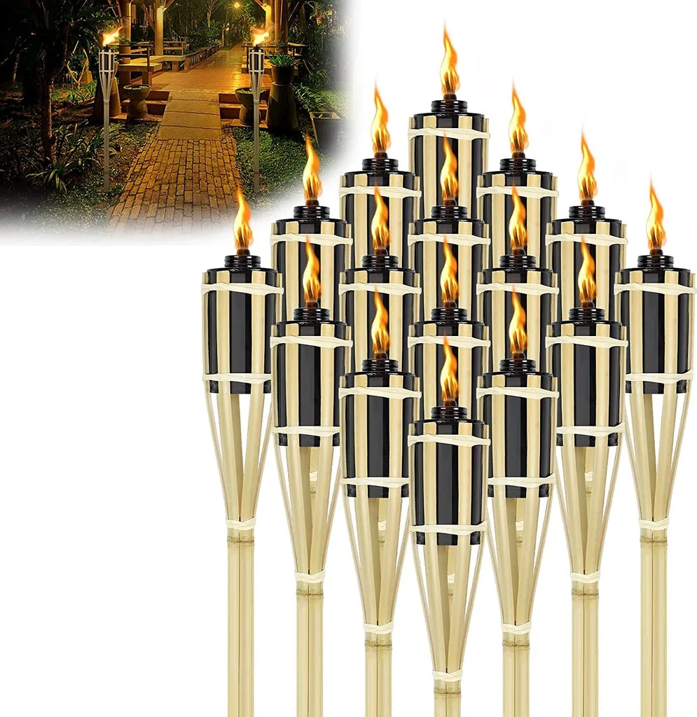 Torches de Jardin pour Décoration Mariage et Soirée Extérieur - 90 cm