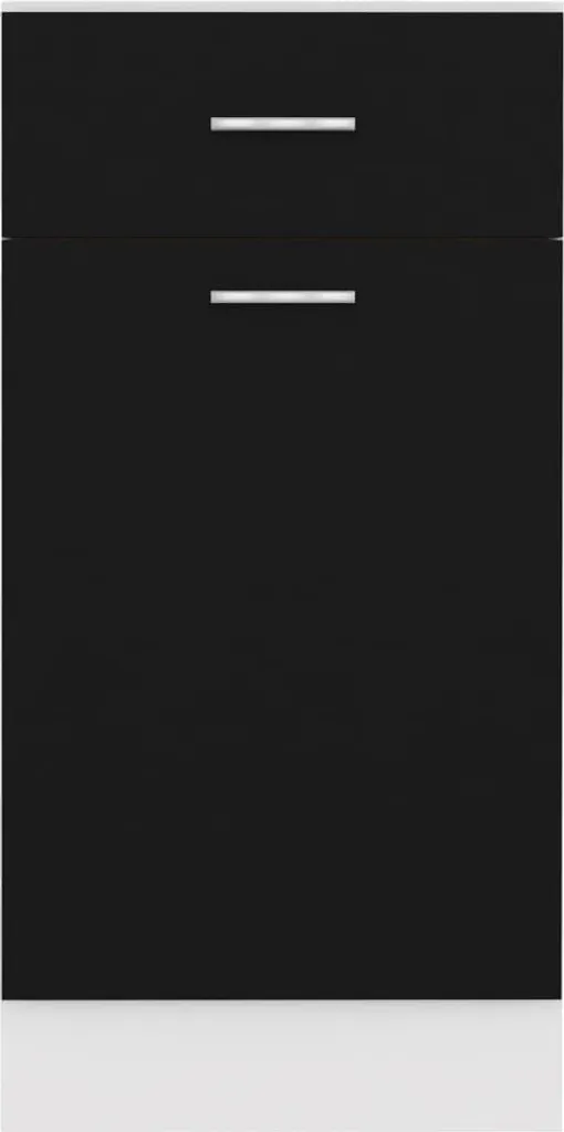 Cassettiera Legno Nera 40x46x81,5 cm | Qualità Costruttiva Superiore - 5