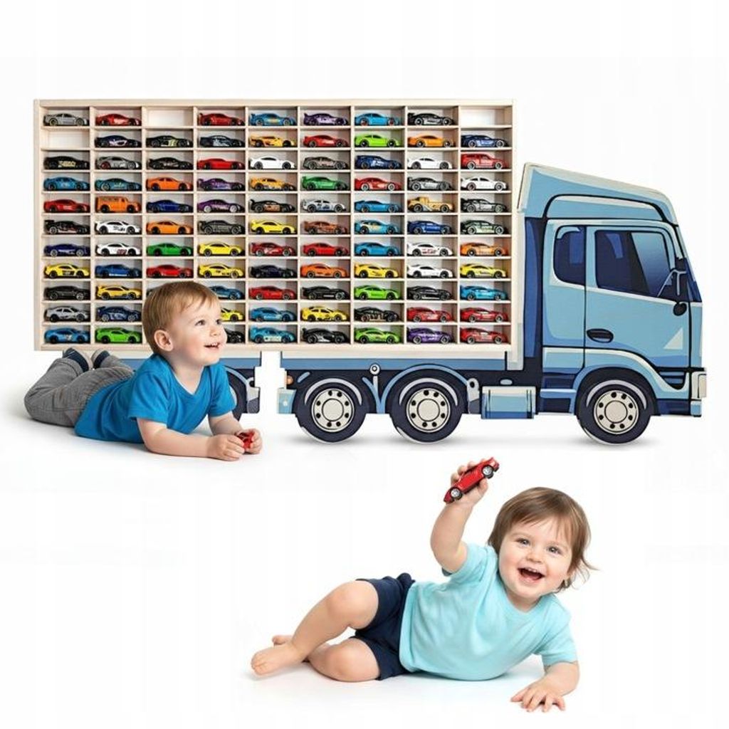 Wandregal für Spielzeugautos Hot Wheels 80 Fächer Organizer Produktbild 