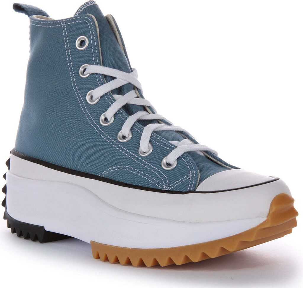 Converse Run Star Hike Hi Platform TLA Damen Leinensneaker in Türkis – undefined / Blaugrün