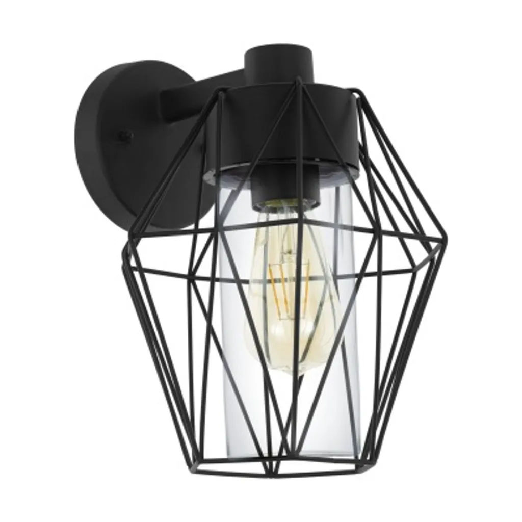 Illuminazione Esterna IP44 Canove Nero Vetro Satinato Eglo 97226