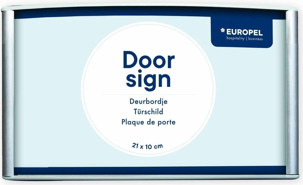 EUROPEL Türschild 210 x 100 mm silber