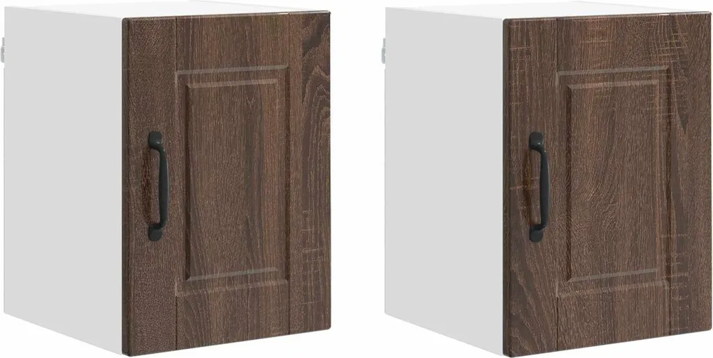Armadietto Pensile Cucina Rovere Marrone 30 cm | Kit 2 Unità Design