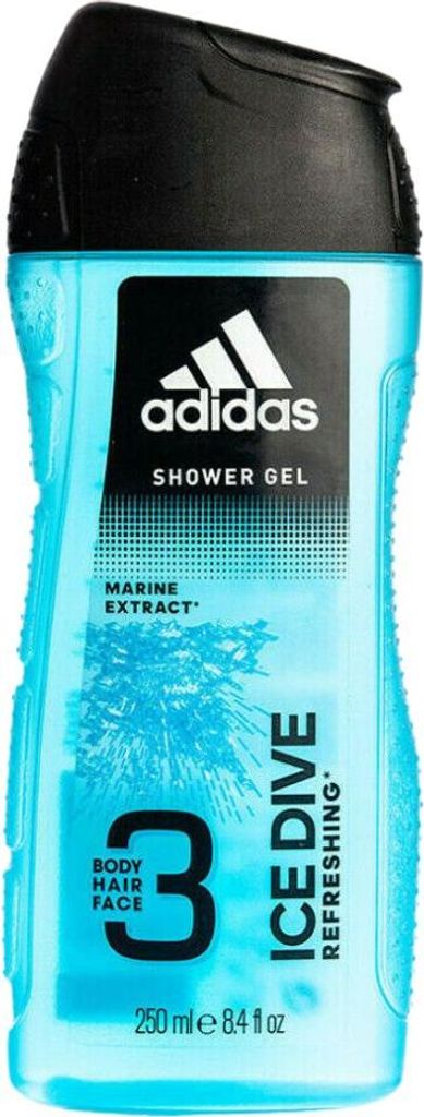 Adidas - 3-in-1 Duschgel - Ice Dive Refreshing - Meeresextrakt - 250 ml - 1 Stück