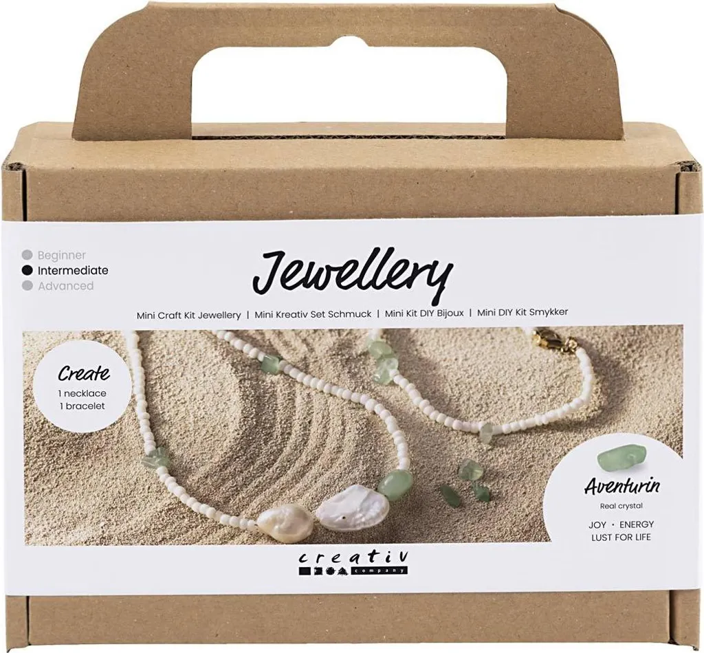 Kit de Fabrication Bijoux : Collier et Bracelet Aventurine pour Adulte