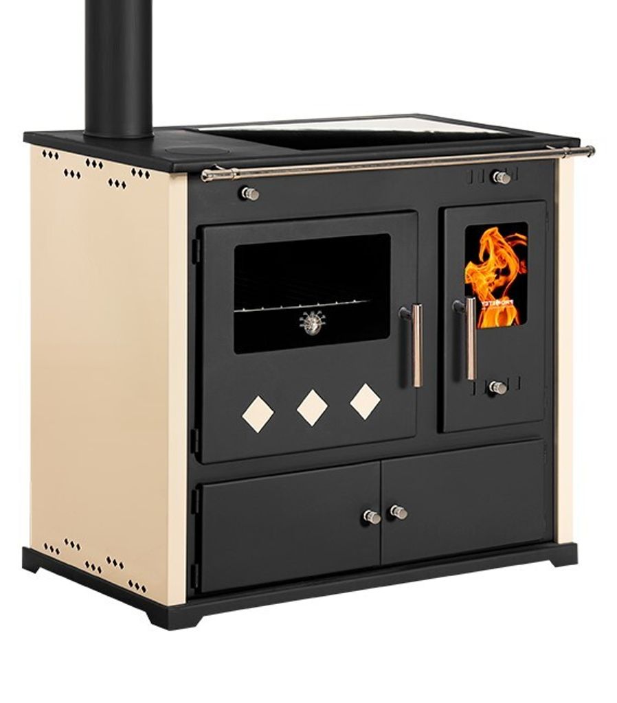 A product shot of a wood-burning stove.