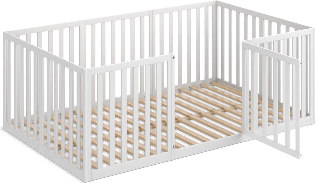 CADANI Teso Kinderbett 120x200 cm – Bodenbett & Laufgitter, Produktbild 