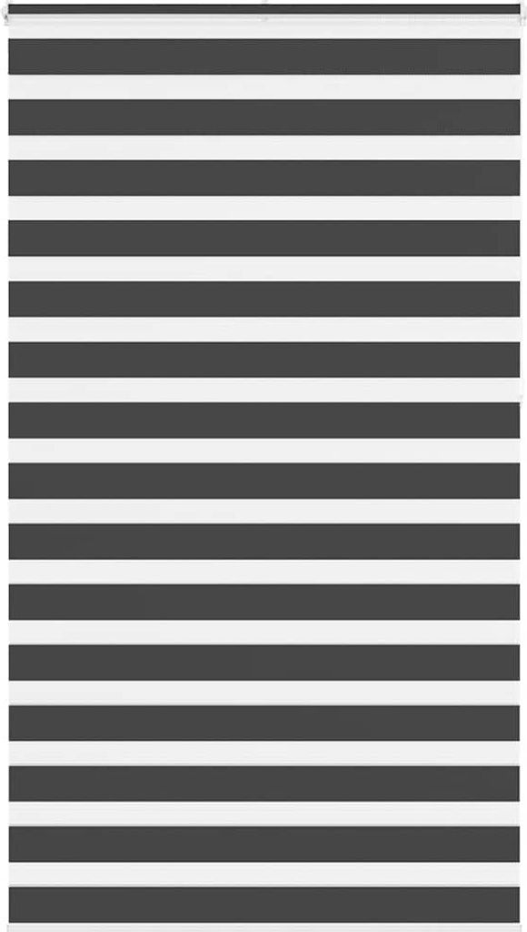 Doppelrollo Schwarz 125x230 cm Stoffbreite 120,9 cm Polyester