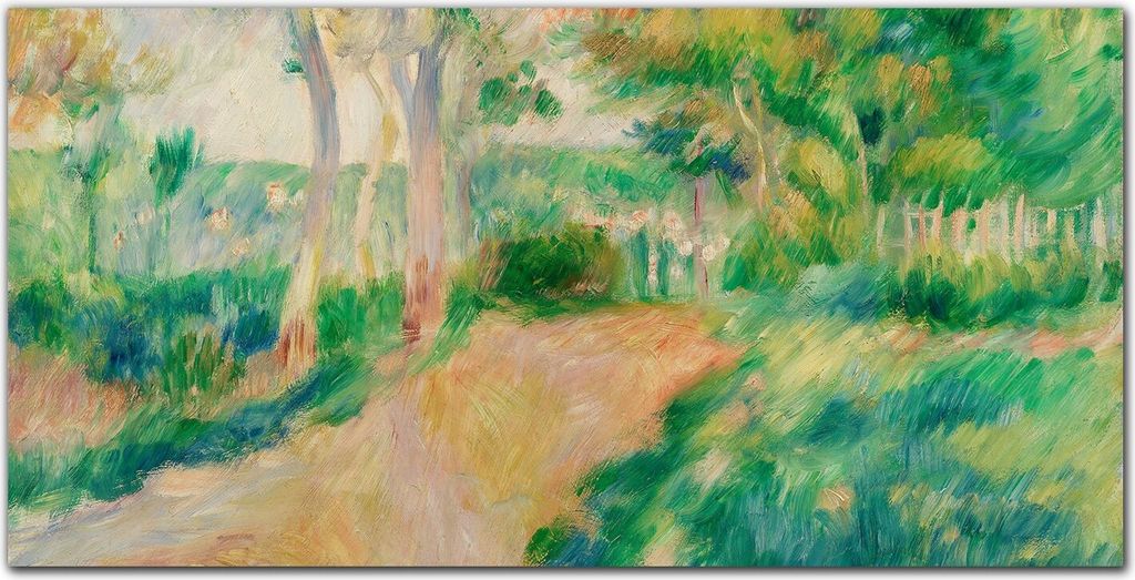 Coloray Bild aus Leinwand 100x50 Leinwand Dekoration - Waldpark Gras