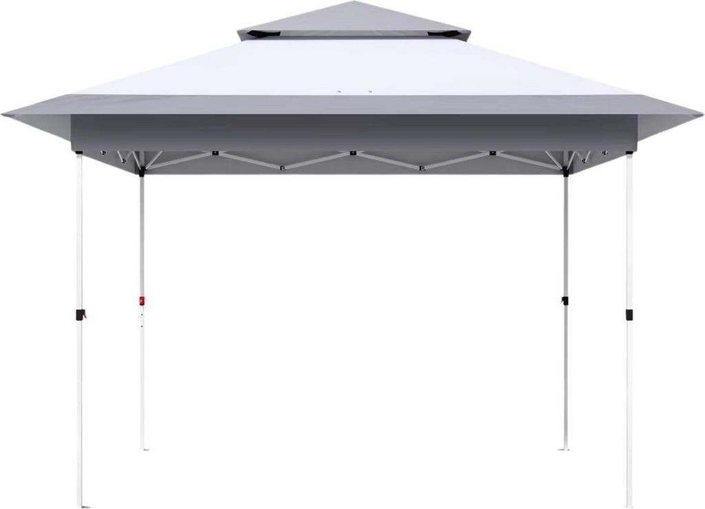 Bolt Edge Pavillon 3,6x3,6 m – Faltbare Gazebo – Wasserfest – Lichtgrau – Partytent für Garten, Terrasse und Veranstaltungen – Stahlrahm...