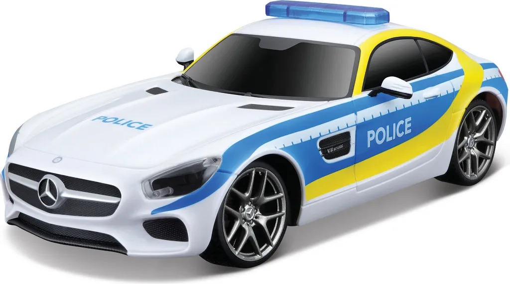 Voiture télécommandée robuste Mercedes AMG GT Police 1:24 Maisto 81527